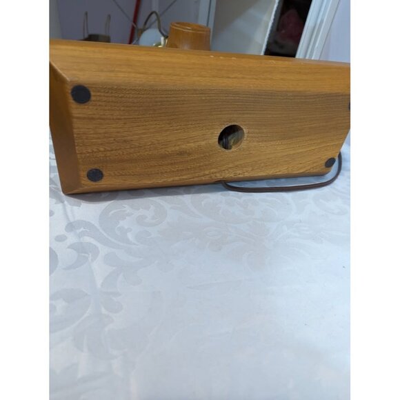 Vintage Nautical Carved Wheel Lamp for the Bedroom - Picture 7 of 8